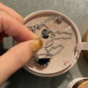 Black Obsidian and Silver Ring/Necklace